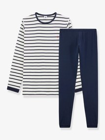 Pijama estilo marinheiro, para criança, da Petit Bateau cru