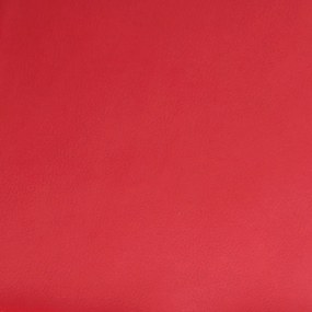 Poltrona de massagens reclinável couro artificial vermelho