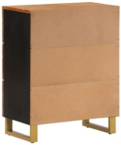 Móvel de apoio 60x33,5x75 cm mangueira maciça castanho e preto