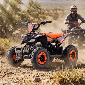 MINI MOTO 4 PARA CRIANÇAS 800W Ratte COM LIMITADOR 3 Posições Laranja