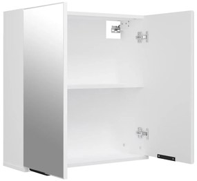 Armário espelhado de casa de banho 64x20x67 cm branco