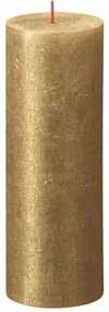 Bolsius Velas rústicas cilíndricas Shimmer 4 pcs 190x68 mm dourado