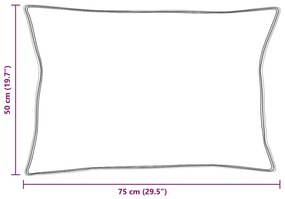 Travesseiros 2 pcs Branco 50 x 75 cm 130gsm 100% algodão