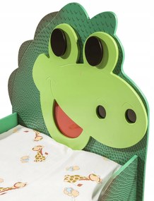 Cama para criança Animais Dinossauro Grande 205 x 97 x 120 cm, Oferta colchão e Estrado, confortável, capacidade de 100 kg  Verde