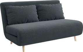 HOMCOM Sofá-cama, cama para hóspedes, encosto reclinável em 3 posições, cotelê, até 120 kg, 141 x 90 x 81 cm, Cinza escuro | Aosom Portugal