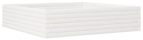 Vaso/floreira jardim 100x100x23 cm madeira pinho maciça branco