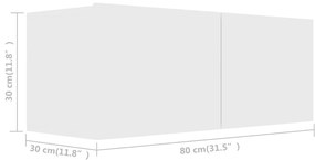 2 pcs conjunto de móveis de TV derivados de madeira branco