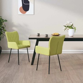 vidaXL Cadeira de jantar Verde 55 x 58 x 82 cm tecido