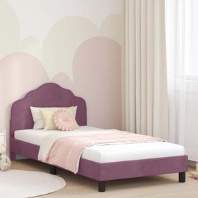 vidaXL Estrutura de Cama Infantil com Cabeceira Roxo 80 x 200 cm