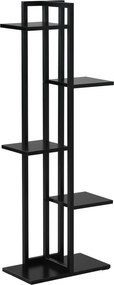 Outsunny Estante de flores em aço 5 níveis interior e exterior suporte de plantas para jardim varanda sala 40x22x113cm preto | Aosom Portugal