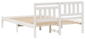 Estrutura da Cama com cabeceira Branco 140 x 190 cm