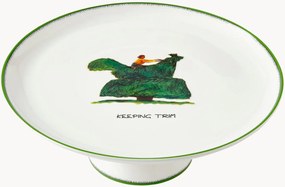 Prato para bolo em porcelana fine bone china Doodles