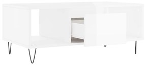 Mesa de centro 90x50x36,5 cm derivados madeira branco brilhante