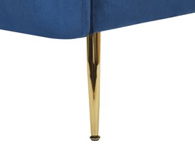 Poltrona em veludo azul escuro LACONIA Beliani
