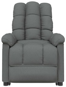 Poltrona de massagens elétrica tecido cinza-escuro