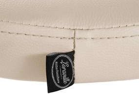 Banco de bar Ponte em couro sintético e com estrutura branca 38,5 x 60-81 x 38,5 cm Creme