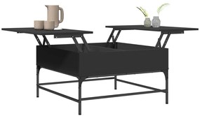 Mesa de centro 80x80x45 cm derivados de madeira/metal preto