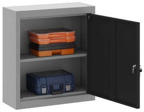 Armário de Ferramentas Parede vidaXL Preto 50x20x55 cm Aço