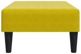 Apoio de pés 77x55x31 cm veludo amarelo