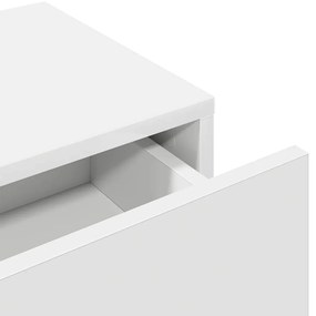 Prateleira parede c/ gavetas 60x26,5x15cm deriv. madeira branco