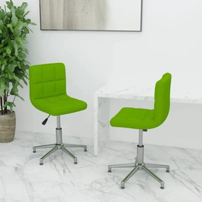 vidaXL Cadeiras de jantar giratórias 2 pcs couro artificial verde