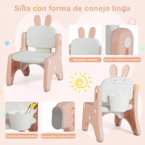 Conjunto de mesa e cadeira para crianças pequenas com estante, tampa rebatível, quadro magnético apagável e 3 alturas ajustáveis para desenhar, cor ro