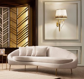 Sofá de 3 Lugares Eses – Bege – 255 cm x 120 cm x 85 cm