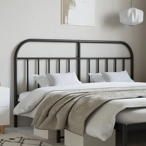 vidaXL Cabeceira de cama 180 cm metal preto