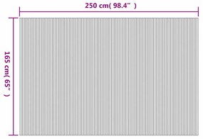 Biombo/divisória de sala 250x165 cm bambu natural