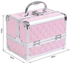 Mala para Maquilhagem Organizador Cosméticos Profissional 20x15x15cm