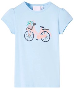 T-shirt para criança azul-claro 116