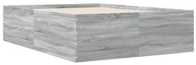 Estrutura cama 120x190 cm derivados de madeira cinzento sonoma