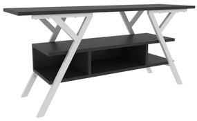 Móvel TV Minerva – Branco/Antracite – 120x35x55 cm