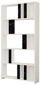 Estante Lima – Branco/Preto – 90 cm x 180 cm x 20 cm