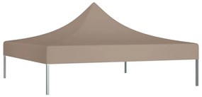 Teto para tenda de festas 3x3 m 270 g/m² cinzento-acastanhado