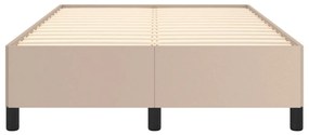Estrutura de cama sem colchão 120x190cm couro artif. cappuccino