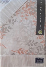 Jogo de lençóis 100% algodão - MADRID da Casa&Algodão: Cama 150cm - 1 lençol ajustable 150x200+30 cm + 1 lençol superior 240x300 cm + 2  fronhas 50x70 cm