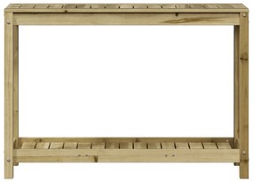 Mesa de jardinagem c/ prateleira 108x35x75 cm pinho impregnado