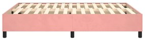 Estrutura de cama 140x200 cm veludo rosa
