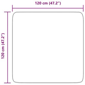 Tapete shaggy de pelo alto NAVARRA 120x120 cm poliéster bege