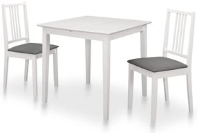 3 pcs conjunto de jantar MDF branco