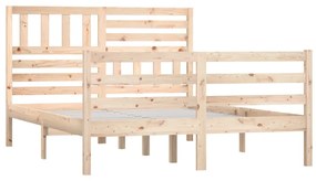 Estrutura de cama pequena casal 120x190 cm pinho maciço