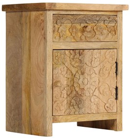Mesa de cabeceira em madeira de mangueira maciça 40x30x50 cm