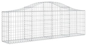 Cestos gabião arqueados 14pcs 200x30x60/80 cm ferro galvanizado