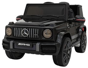 Carro elétrico para Crianças 12V Mercedes G63 Rodas de EVA, Assento de couro Preto