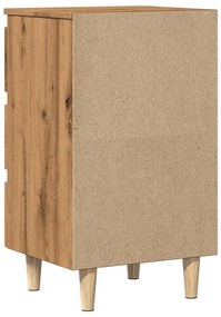Mesa cabeceira 40x35x69 cm derivados madeira carvalho artisiano