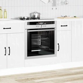 Armário Forno Lucca derivados de madeira branco brilhante