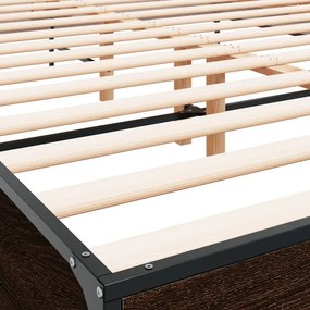 Estrutura de cama 160x200cm derivados madeira/metal