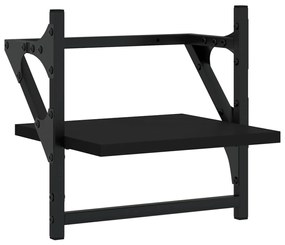 4 pcs prateleiras de parede derivados de madeira preto