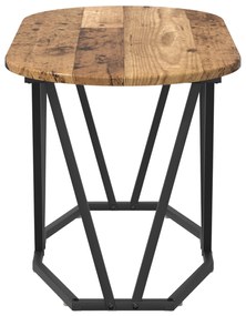 Mesa de Centro vidaXL Madeira Antiga 80x40x40,5 cm em Madeira de Engen